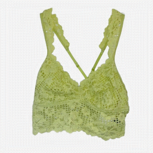 AERIE yellow lace bralette  size Medium